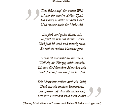 Meine Zither - Ein Gedicht